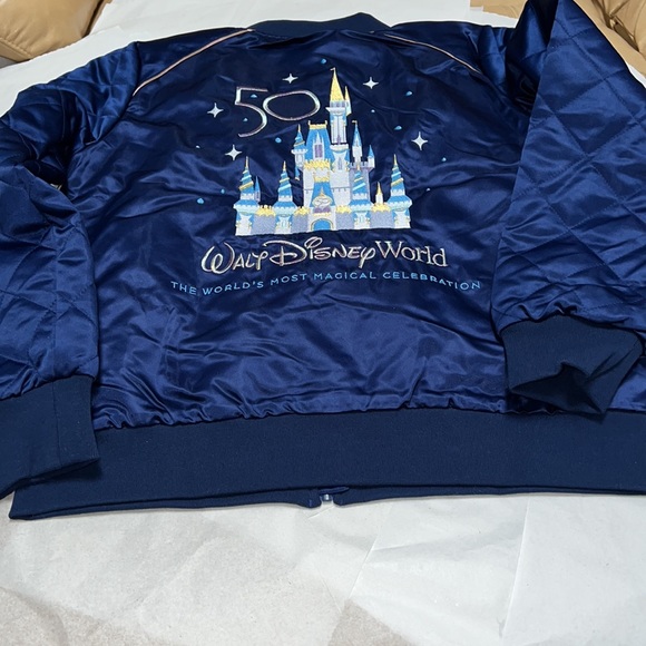 UNISEX Disney Parks Mickey Mouse 50th Anniversary Collection Bomber Jacket - Picture 12 of 14